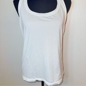 NWT Fabletics Tank Top Womens Large White  Soft Athletic Activewear Racerback
